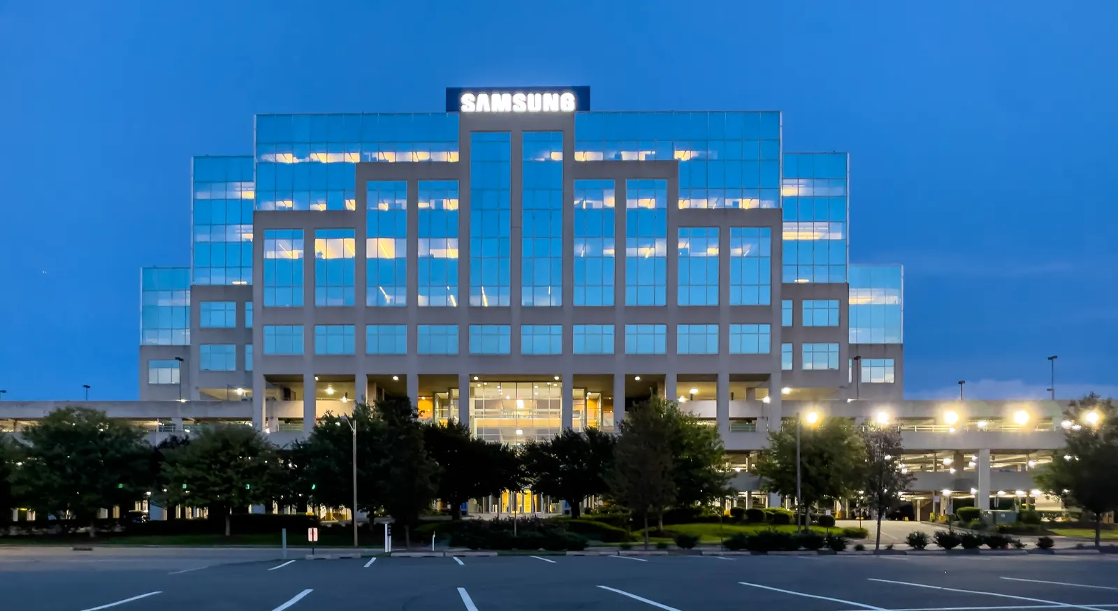 Samsung's corporate building in Ridgefield Park, New Jersey